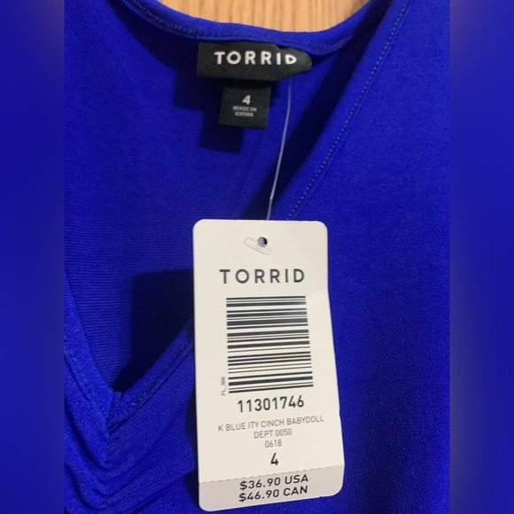 SOLD -NWT Torrid cinched babydoll tunic - Picture 4 of 8